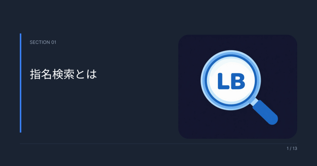 指名検索とは