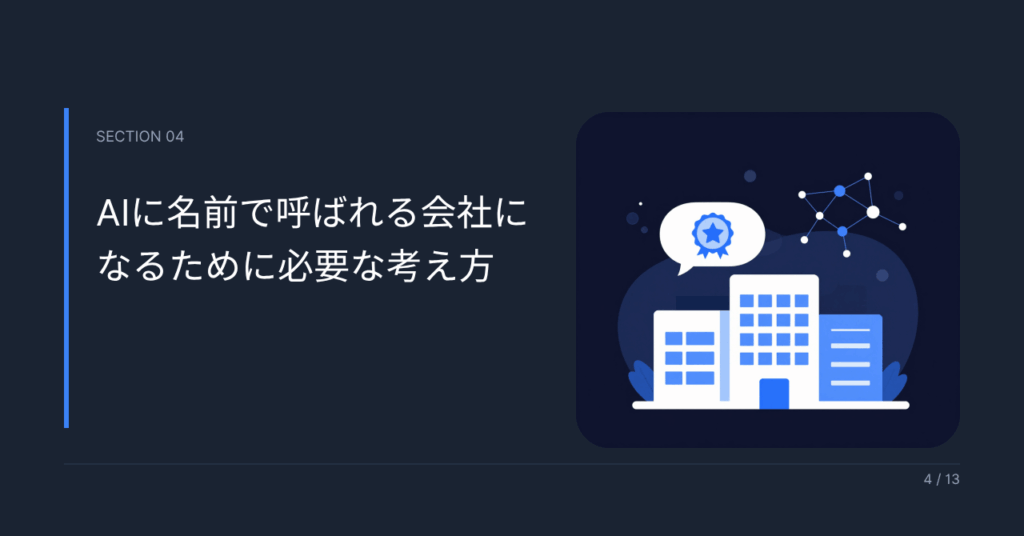 AIに名前で呼ばれる会社になるために必要な考え方