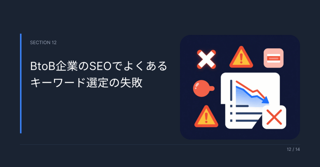 BtoB企業のSEOでよくあるキーワード選定の失敗