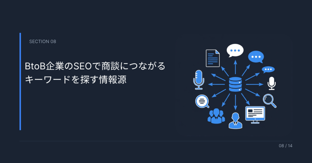 BtoB企業のSEOで商談につながるキーワードを探す情報源
