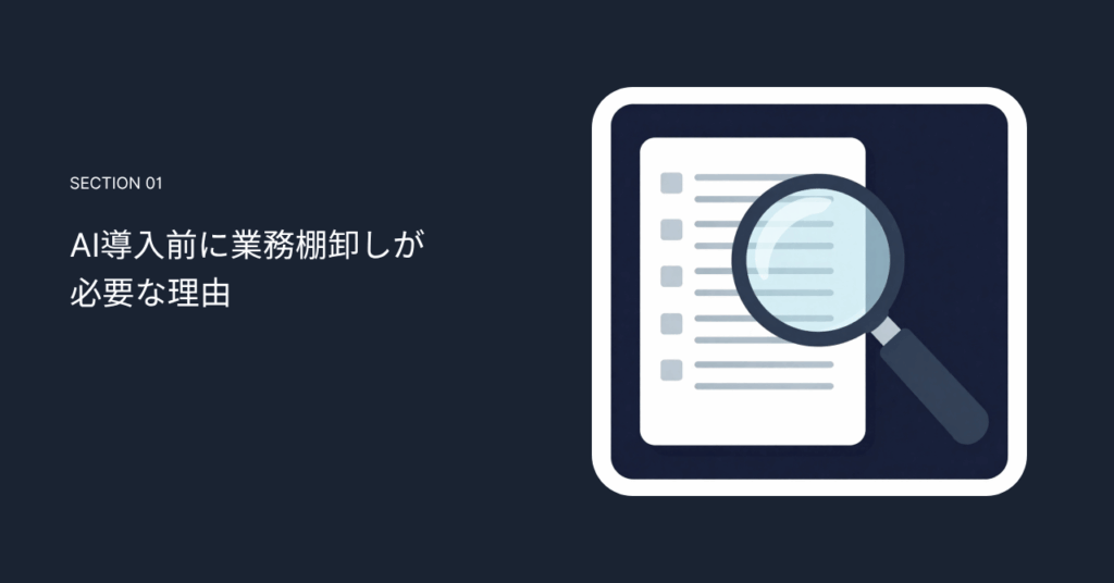 AI導入前に業務棚卸しが必要な理由