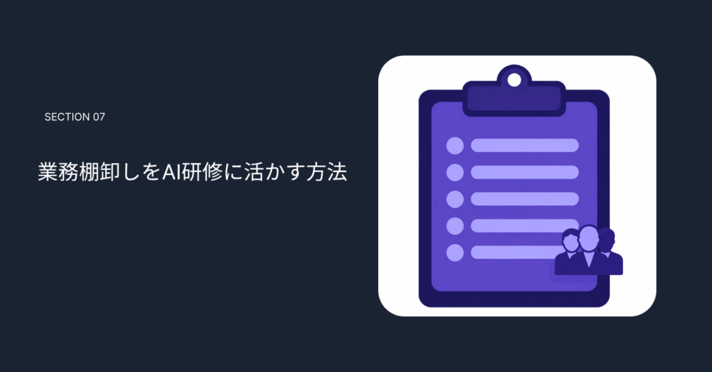 業務棚卸しをAI研修に活かす方法