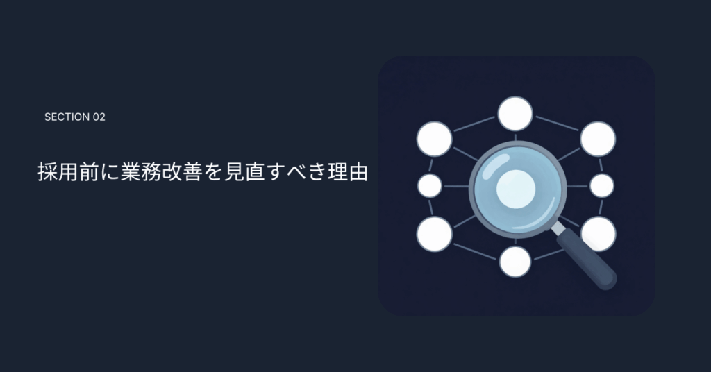 採用前に業務改善を見直すべき理由
