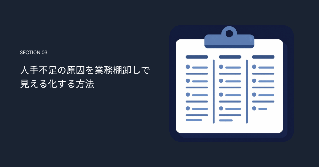 人手不足の原因を業務棚卸しで見える化する方法