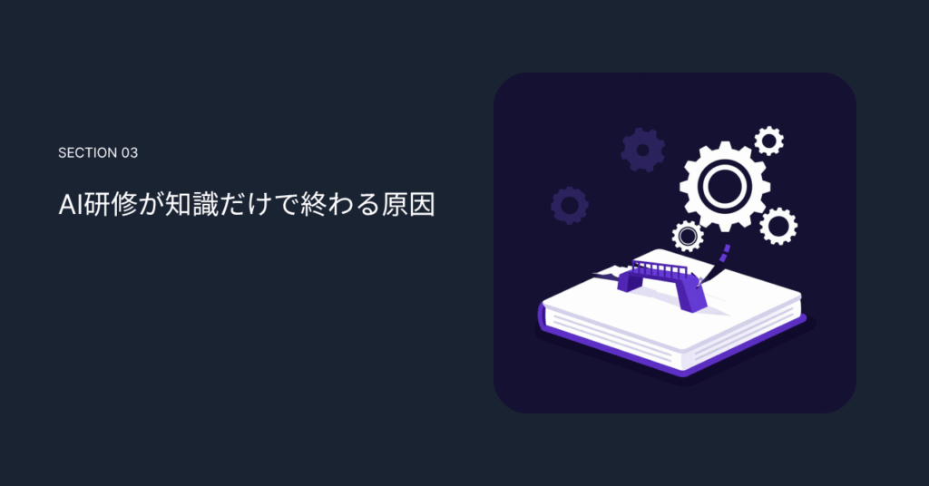 AI研修が知識だけで終わる原因