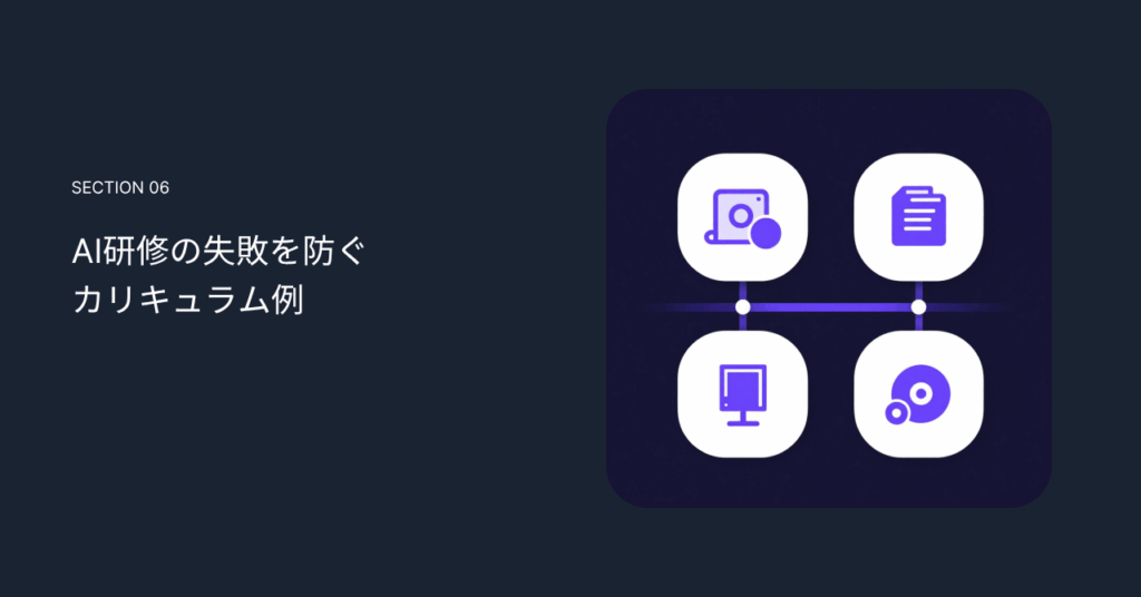AI研修の失敗を防ぐカリキュラム例