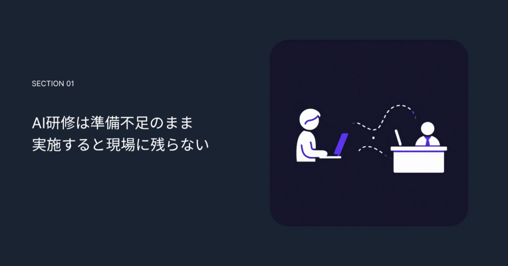 AI研修は準備不足のまま実施すると現場に残らない